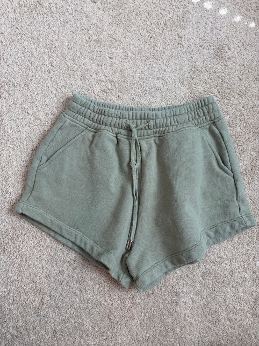 Jonathan Simkhai Standard Drawstring Sweat Shorts Terry Green Women's Sz XS